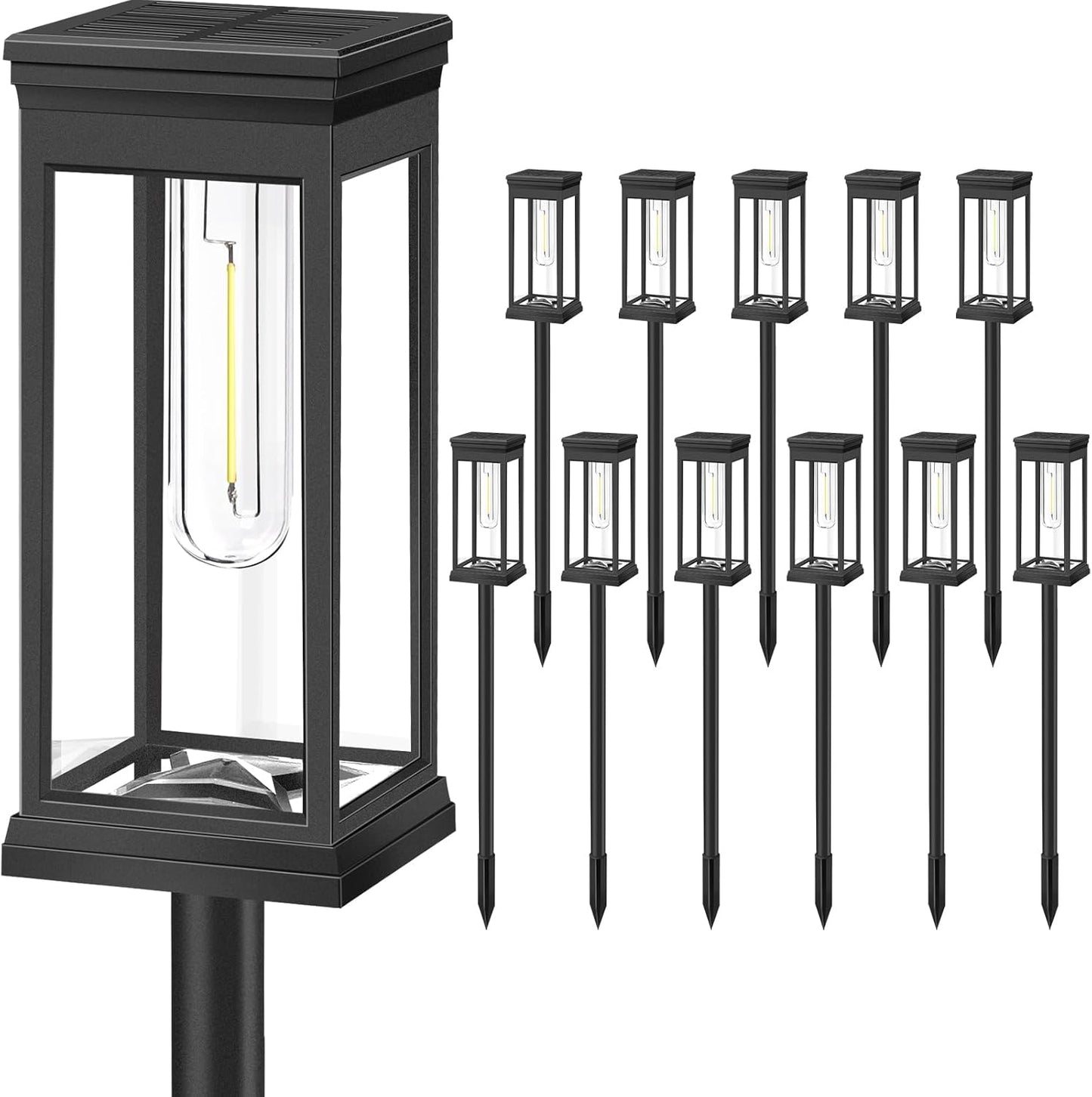 Solar Pathway Lights Outdoor 8-Pack - Super Bright LED Landscape Lighting, Waterproof & Sun-Powered for Garden Walkway