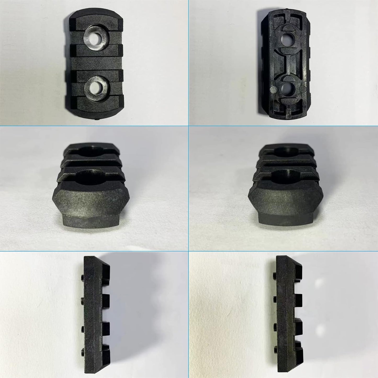 Picatinny Rail - 3, 5, 7, 9, 11, 13-Slot Polymer Rail Section with Offset Mount & T-Nuts