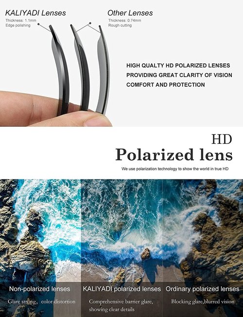 KALIYADI Polarized Sunglasses for Men & Women | UV Protection for Driving & Outdoor Activities