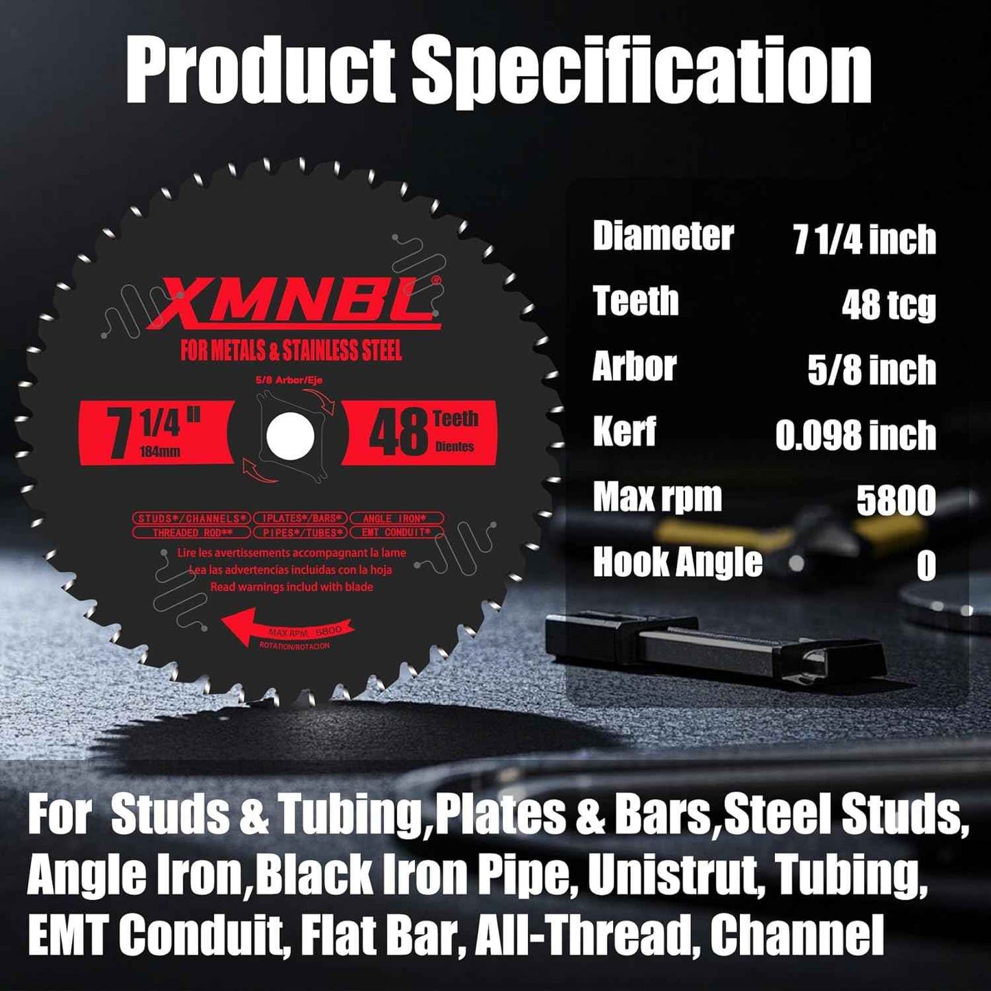 14-Inch Steel Cutting Saw Blade - 72T Carbide Replacement for Diablo D1472CF & Evolution Chop Saws