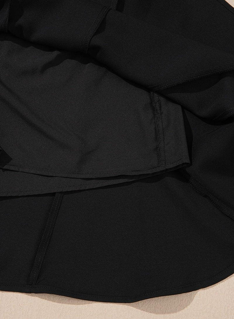 Pink Queen Black Skirt for Women with Shorts Elastic High Waisted Mini Length Skater Skort Flowy A Line Pleated Skirts for Women 2026 Trendy Spring Summer Casual School Uniform Black M
