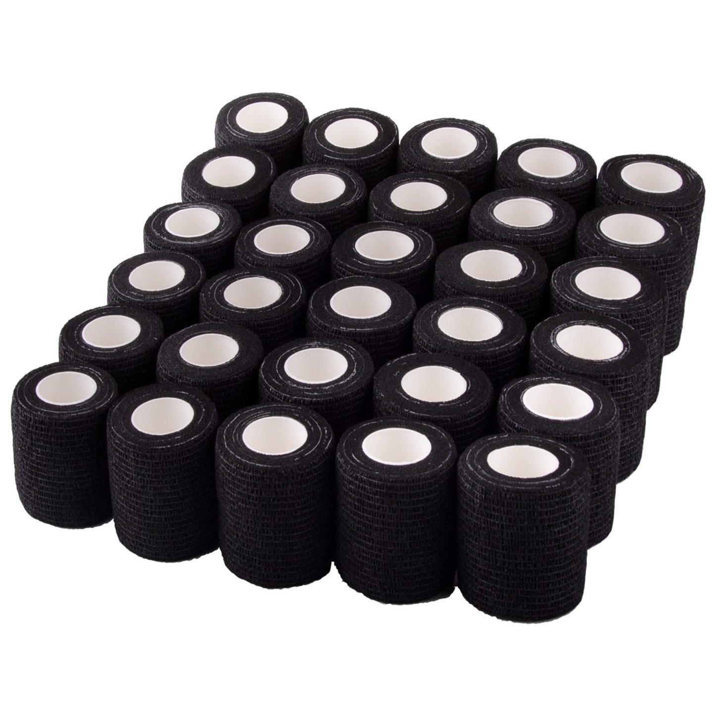 BQTQ 30 Rolls Self Adherent Wrap Stretch Bandages Self Adhesive Bandage Wrap 2 inch Self Stick Bandage Wrap Tape for Wrist Ankle Swelling Sprains (Black)