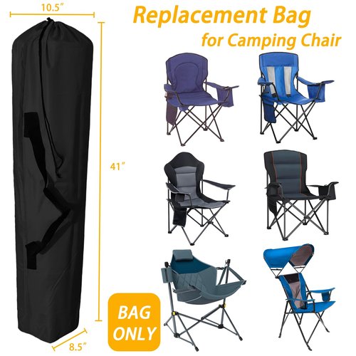 Bolosy Large Camping Chair Bag Replacement Bag, Replacement Carrying Bag for Camp Chairs, Lawn Chairs, Hammock, Yoga Mat, Tents, Tripods, 420D Oxford Fabric, 41"x10.5"x8.5"