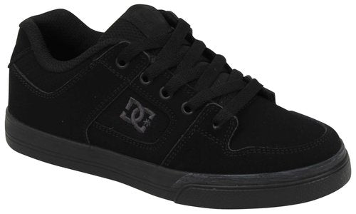 DC unisex-child Pure Elastic Skate Shoe, Charcoal Black, 13 Little Kid