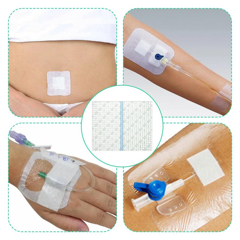 25Pcs Waterproof Bandages for Wounds, 10 x 12 Inch Stretch Transparent Film Dressing with Non-Stick Center Pad, Adhesive Waterproof Wound Cover for Surgery Injury Protector