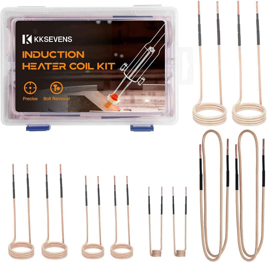 Induction Heater Coil Kit - 10PCS Flexible Coils for Bolt Removal & Long Lifespan