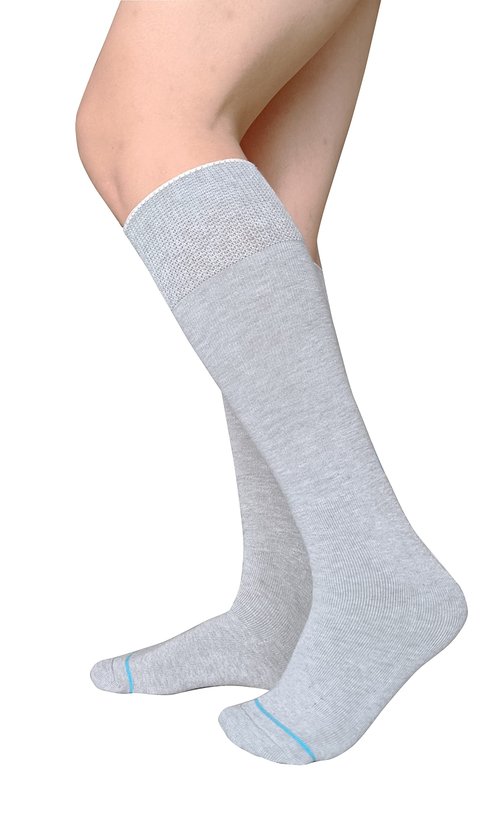 LORVVDE Cam Walker Walking Boot Socks Replacement Sock Liner for Orthopedic Boots Brace, Tube Sox for Air Cam Walkers and Fracture Cast Cover Grey 2 Pairs