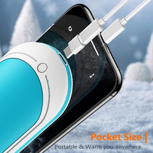 BESKAR Rechargeable Hand Warmer - 5200mAh Electric Heater with Double-Sided Heating | Portable for Outdoor Use