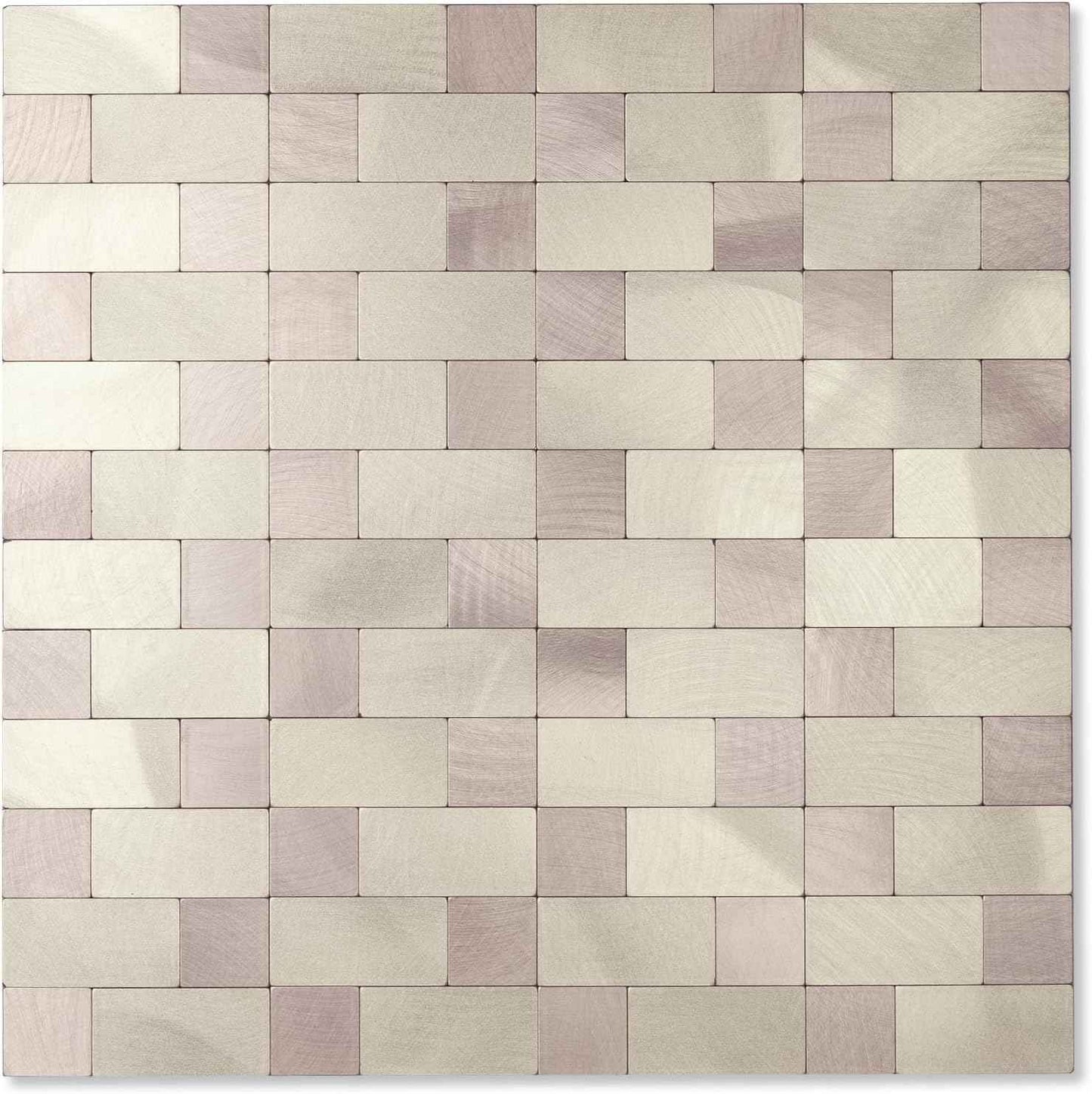 Stainless Steel Peel and Stick Backsplash Tiles - 20 Sheets, 12''x12'' for Kitchen & Bathroom