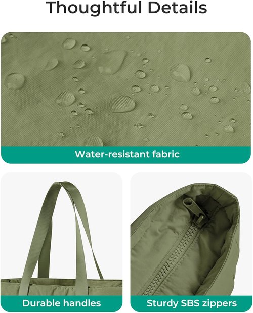 BAGSMART Tote Bag for Women - Zippered Work Tote with Compartments | Ideal for Travel & Gym
