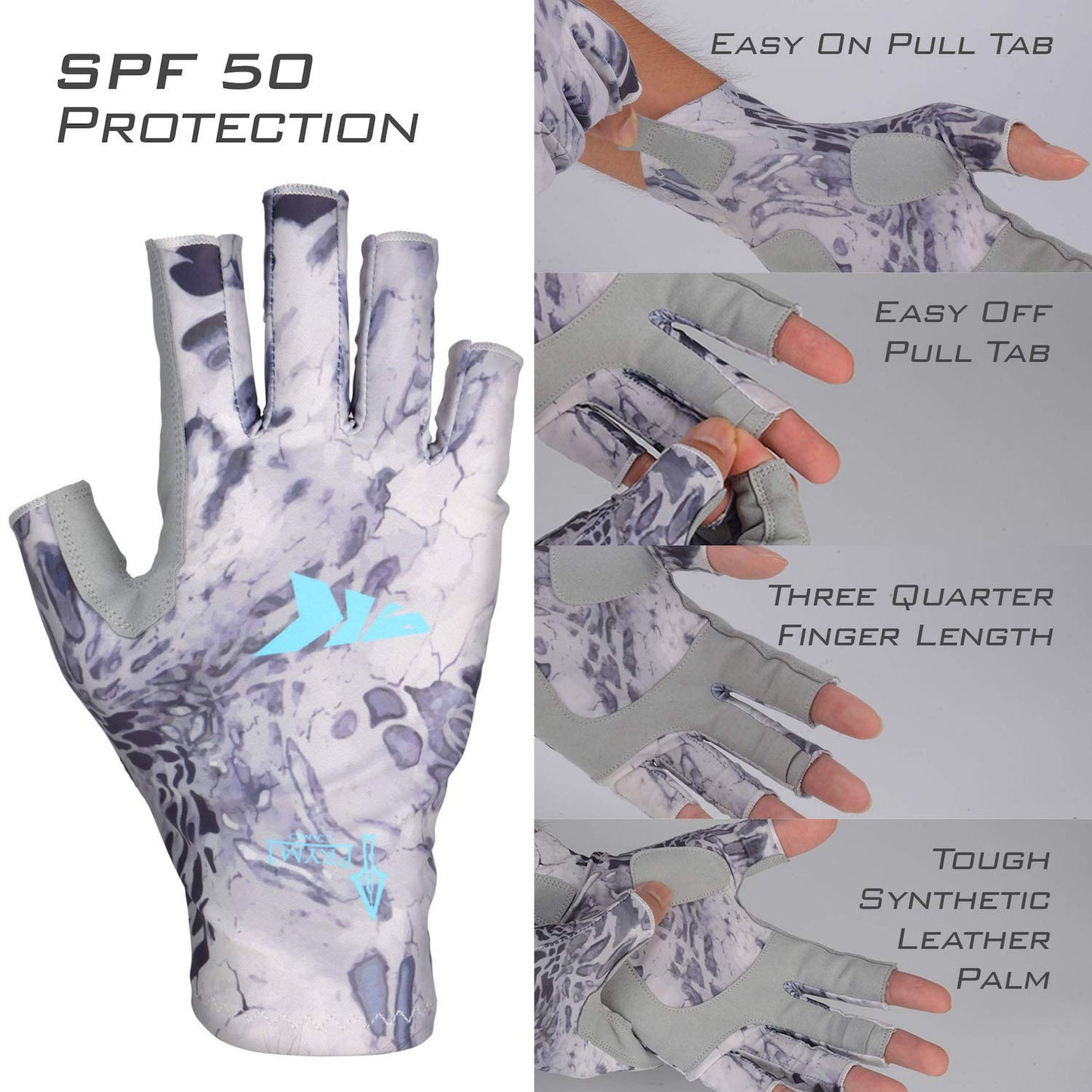 KastKing Sol Armis Sun Gloves UPF50+ Fishing Gloves UV Protection, Sun Protection for Outdoor, Kayaking, Rowing