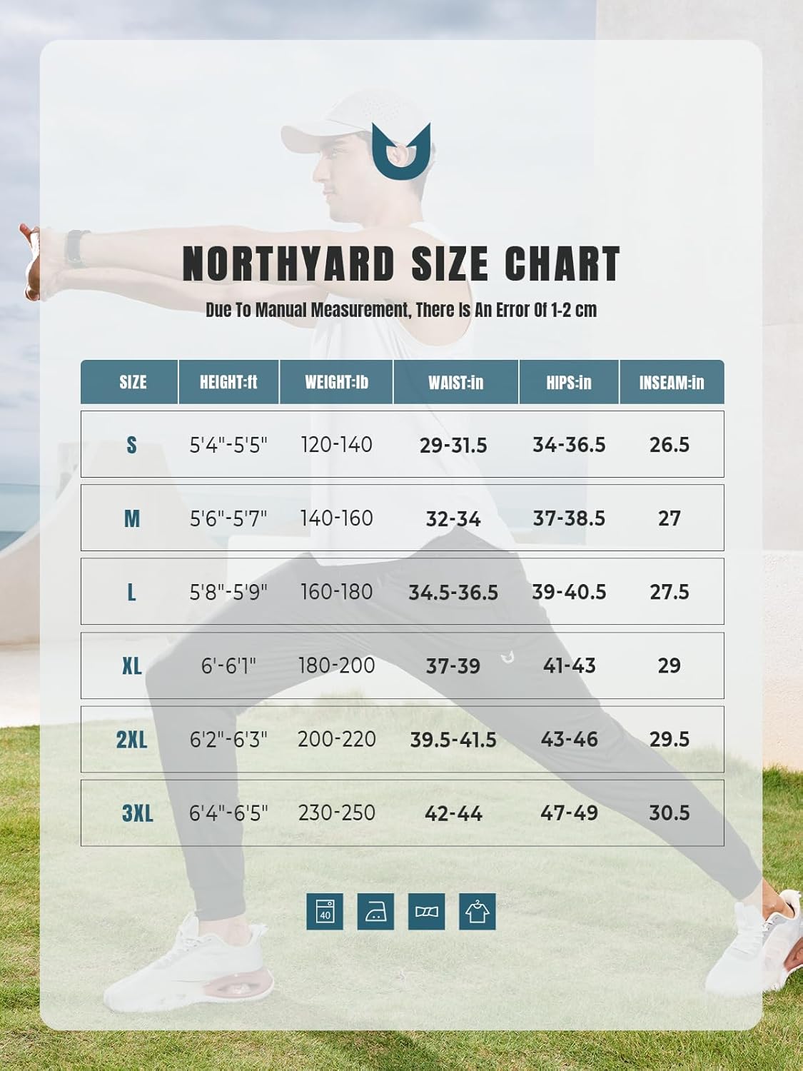 NORTHYARD Men's Joggers - Lightweight Athletic Sweatpants with Zipper Pockets | Ideal for Running & Workouts