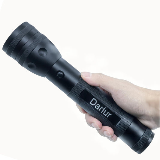 Darlur Heavy Duty 2 D Cell Battery LED Big Flashlights, 3 Light Modes High Low Strobe, High Lumens, Ourdoor,Aluminum,Emergency, Power Outage Supplies