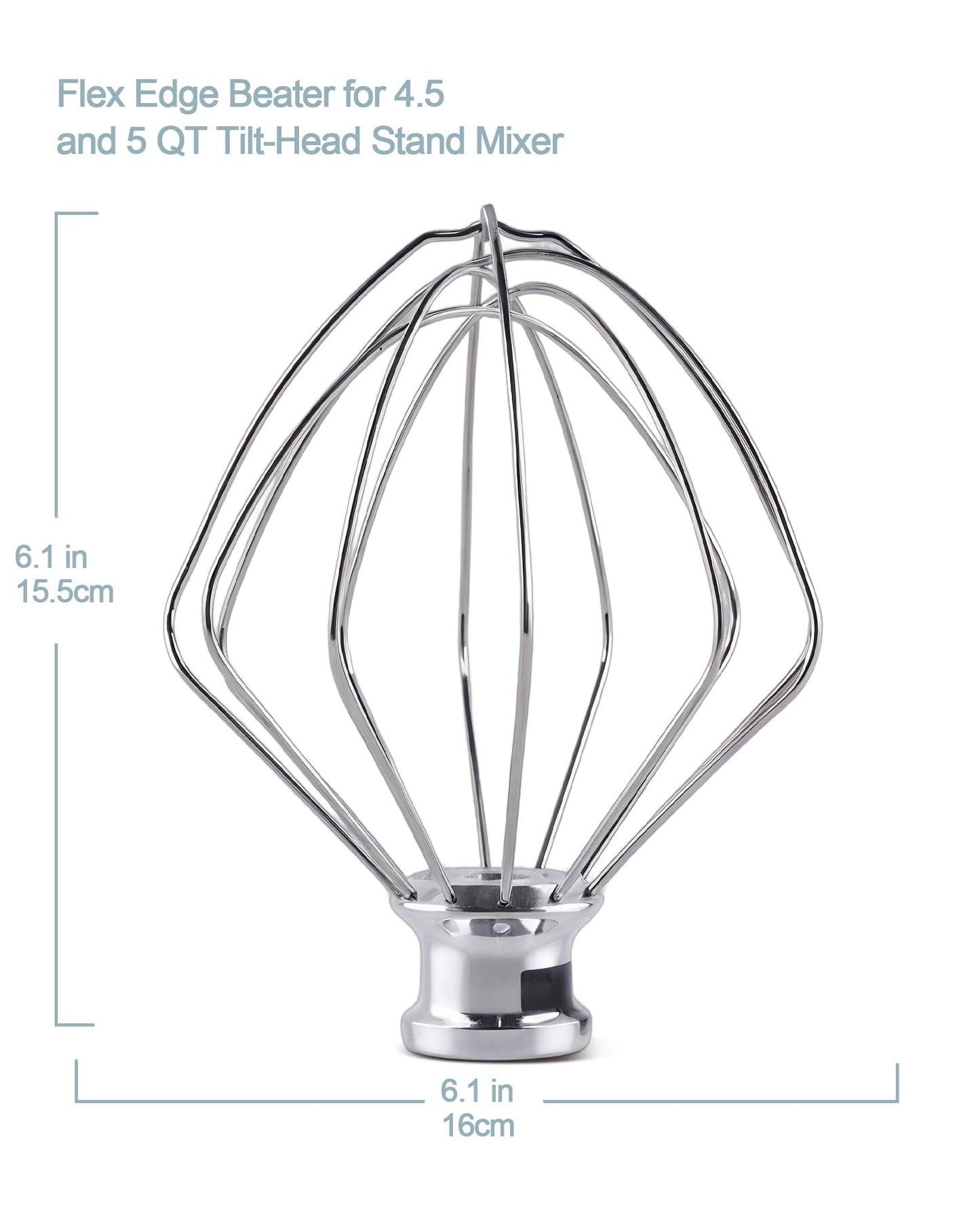 Stainless Steel K45WW Wire Whip, Attachments Fits for KitchenAid 4.5 5 Quart Tilt-Head Stand Mixer, Egg Stirrer, Cream Beater, Cakes Mayonnaise Whisk Kitchen aid Accessories