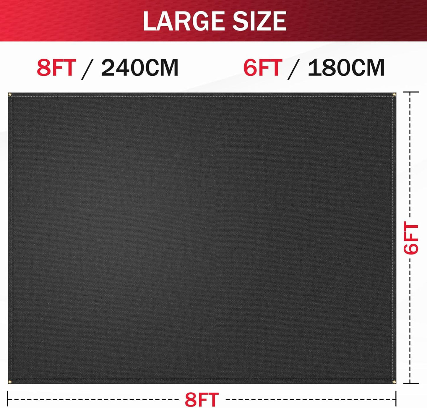 Heavy Duty Welding Blanket 4x6 ft - 1022°F Fire Resistant Fiberglass Insulation (2 Pack)