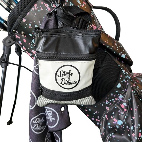 Stroke & Distance S&D Golf Pouch On-The-Go Solution for Your Golfing Essentials | Bag Clip | Durable | Premium Materials