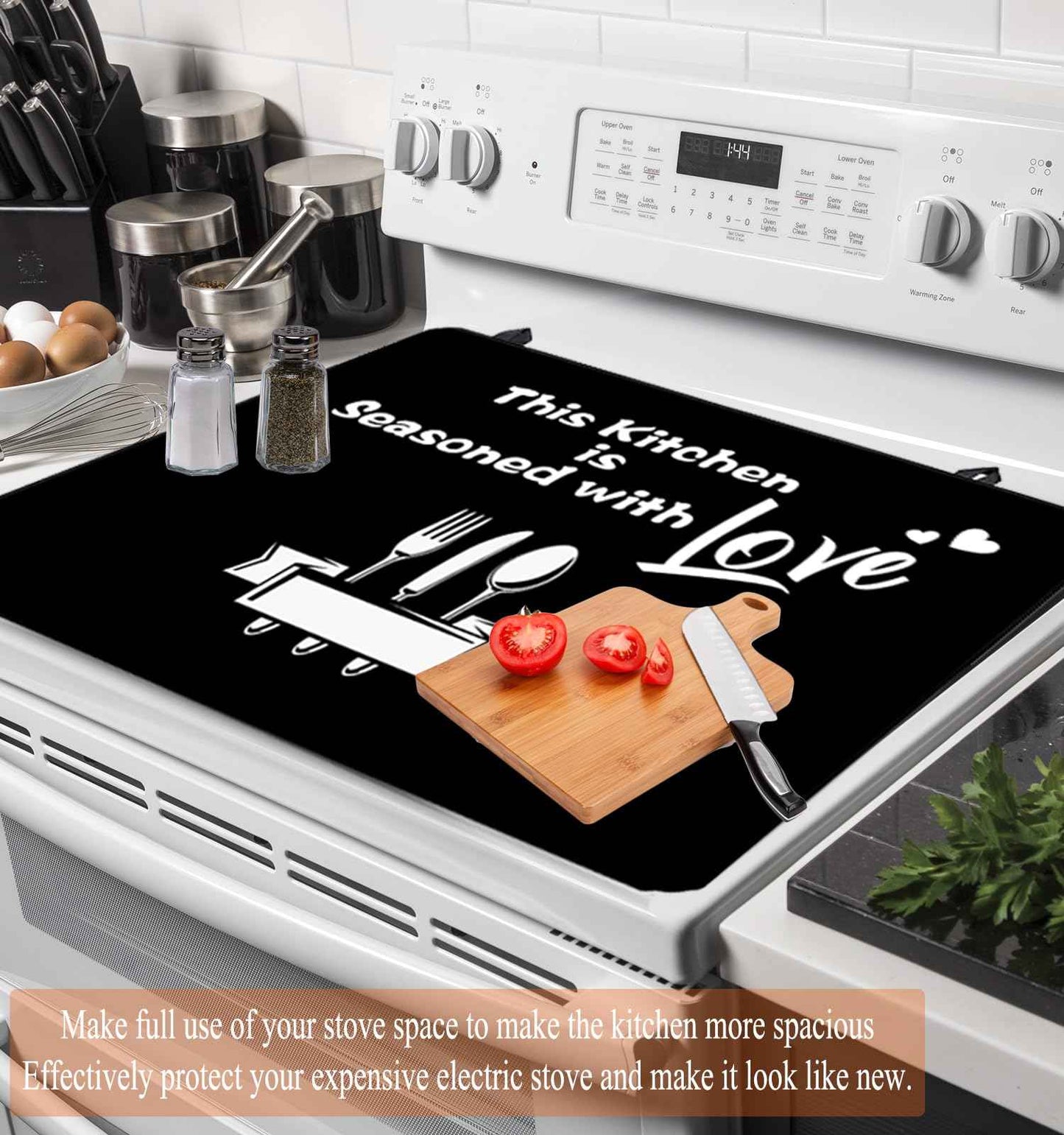 Stove Top Covers, Extra Large Stove Top Cover for Electric, Anti-Slip Waterproof Flat Top Oven Cover Mat Cooktop Cover Protector,Glass Stove Top Protector Expand Stove Space