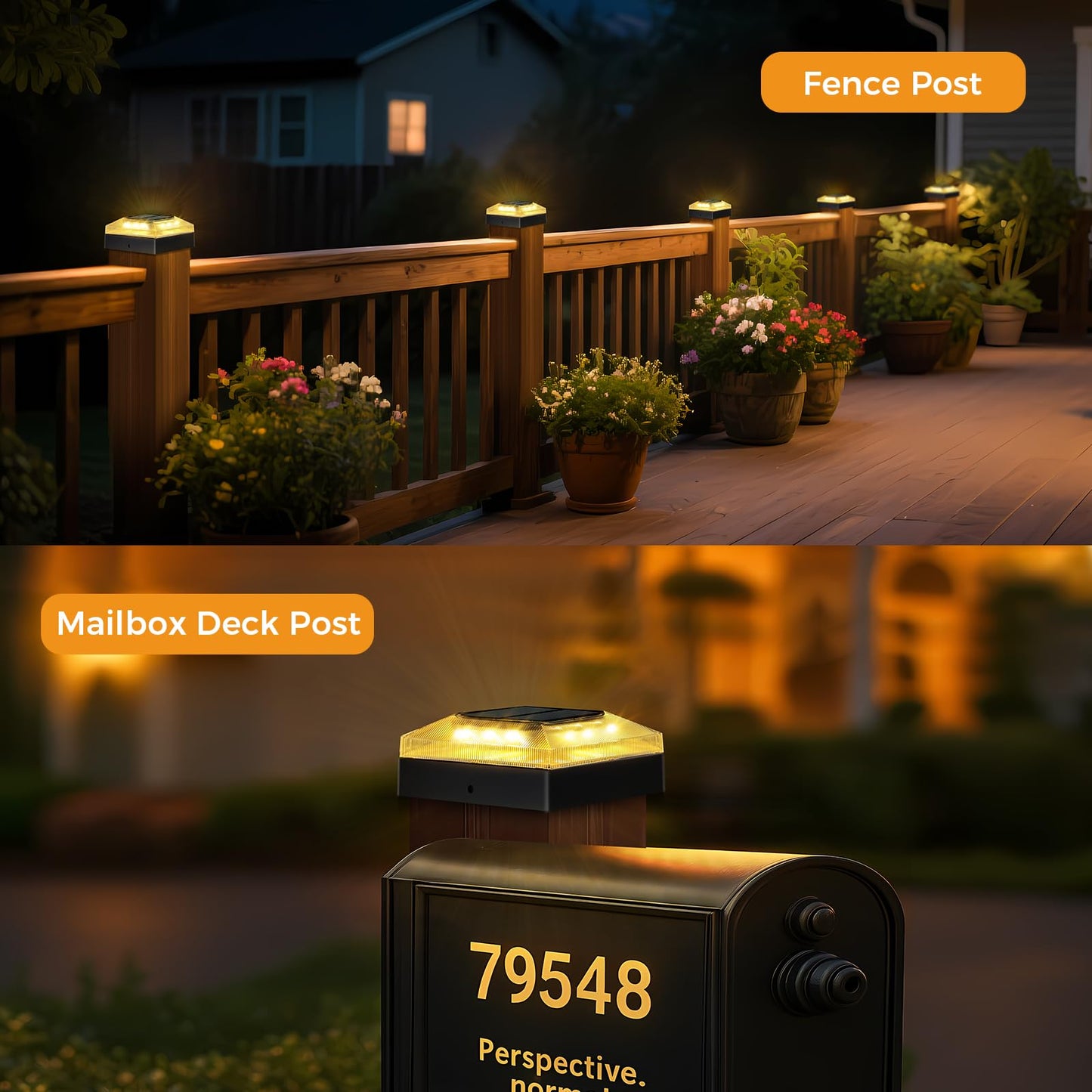 vighep 4x4 Solar Post Cap Lights Outdoor – 1 Pack Fence Post Light with 3 Color Modes, Waterproof Black Solar Powered Deck Lights for Wooden/Vinyl Posts Top, Garden