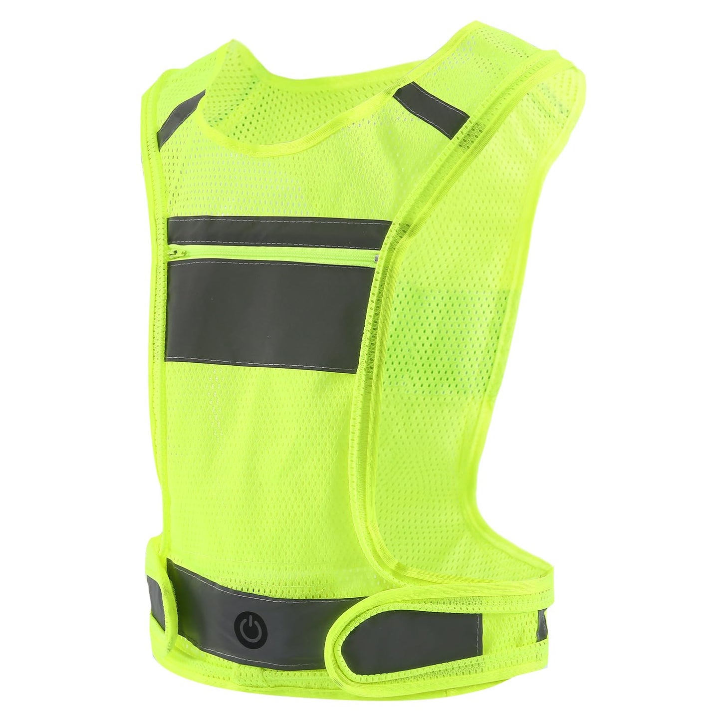 Shaiensaftey LED Safety Reflective Vest, USB Rechargeable Running Reflector Gear with Storage Pocket, Adjustable Vest