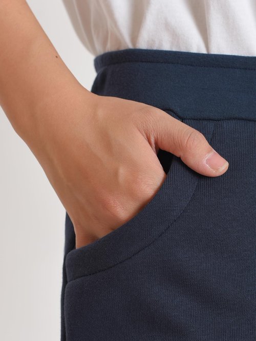 Pintage Women's Petite Joggers Fleece Sweatpants with Pockets XL Navy