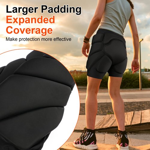 3D Protective Hip Butt EVA Padded Shorts, Crash Pad Impact Gear for Snowboard Skateboard Ski Roller Skating Bicycle et.