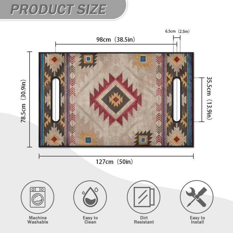 Panskyllis Aztec Tribal Golf Cart Seat Blanket Soft Breathable Golf Cart Accessories Stain Resistant Durable EZGO Golf Cart Seat Cover with Holes