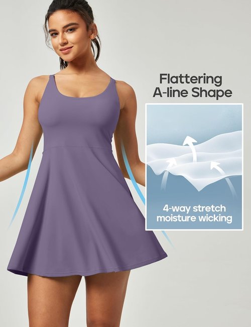Heathyoga Tennis Dress for Women - Athletic Style with Shorts & Pockets | Perfect for Summer Golf