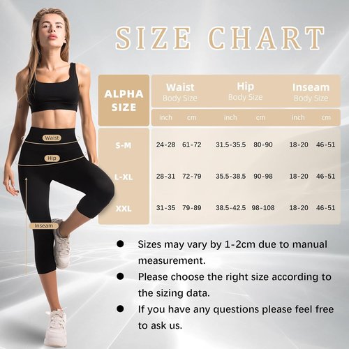 Ipletix Capri Leggings - High Waisted Buttery Soft Opaque Yoga Pants with Pockets | 2-Pack for Women