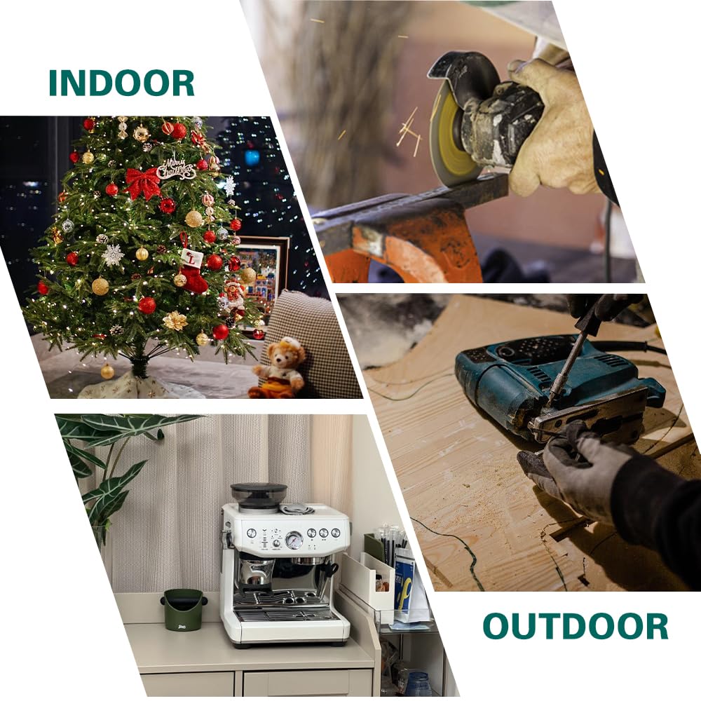 Asjeumt 6 ft 3 Prong Power Cord Replacement, 16 AWG Appliance Power Cord, 110V 120 Volt AC 16/3 Wire SJT 16 Gauge Plug Pigtail Cable, Repairing Replace Tool Dryer Dishwasher Electrical Cord - Black