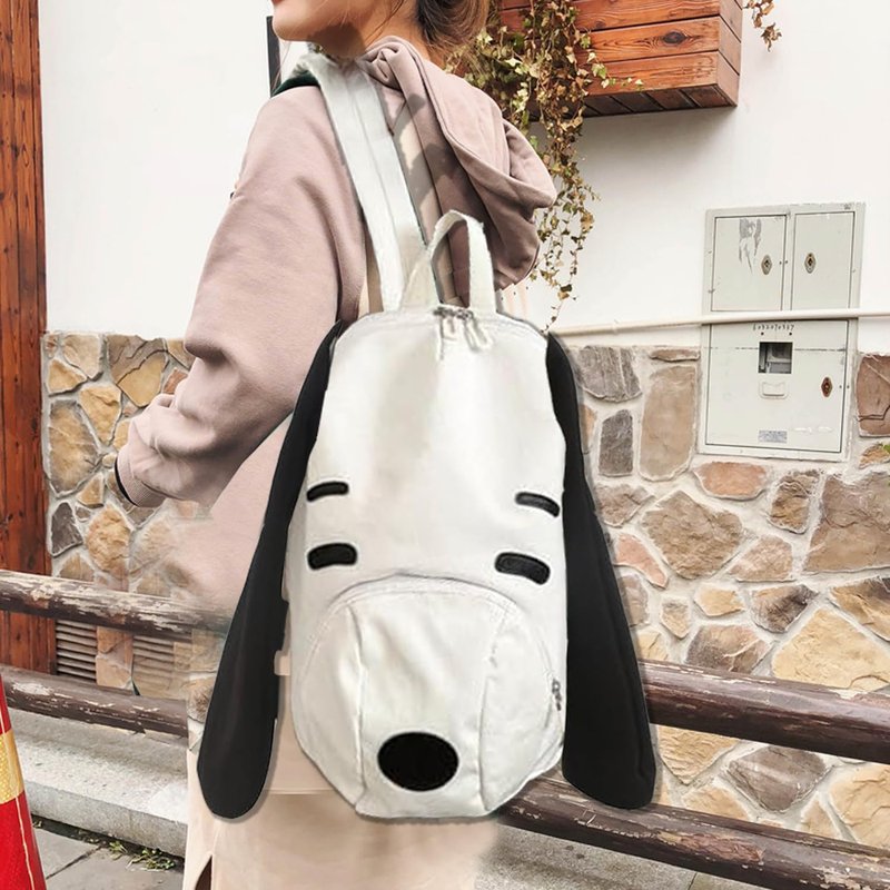 SANXIULY Aesthetic Cartoon Backpack for Women,Cute Funny Dog Backpack For Anyone Color White