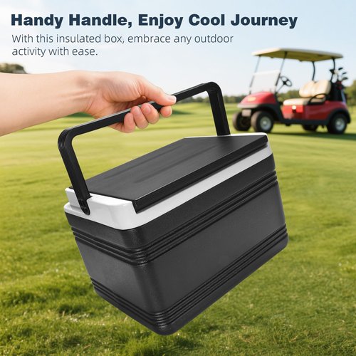 AIPSET Universal Golf Cart Ice Cooler, Portable 8L Ice Box Compatible with EZGO/Club Car/Yamaha, Allow 48 Hrs Fresh, Ice Chest Box, for Drinks, Camping, Beach, Fishing