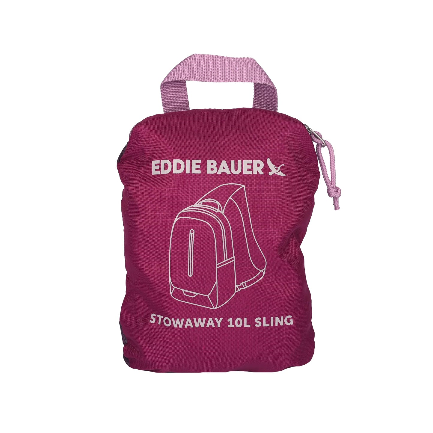 Eddie Bauer Stowaway Packable Sling Bag | Travel | Outdoor | Lightweight | Compact | Ripstop Nylon, Port Red-10L