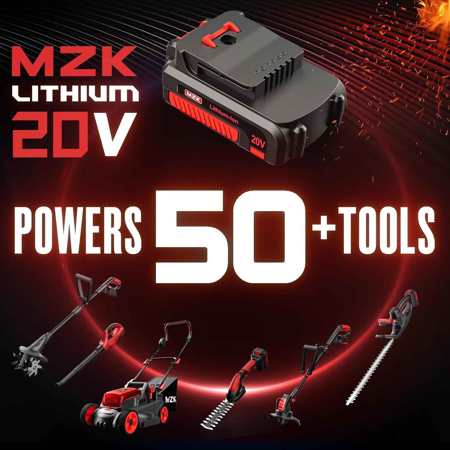 20V 4Ah MZK Lithium-Ion Battery Pack for Power Tools - High Capacity & Durable
