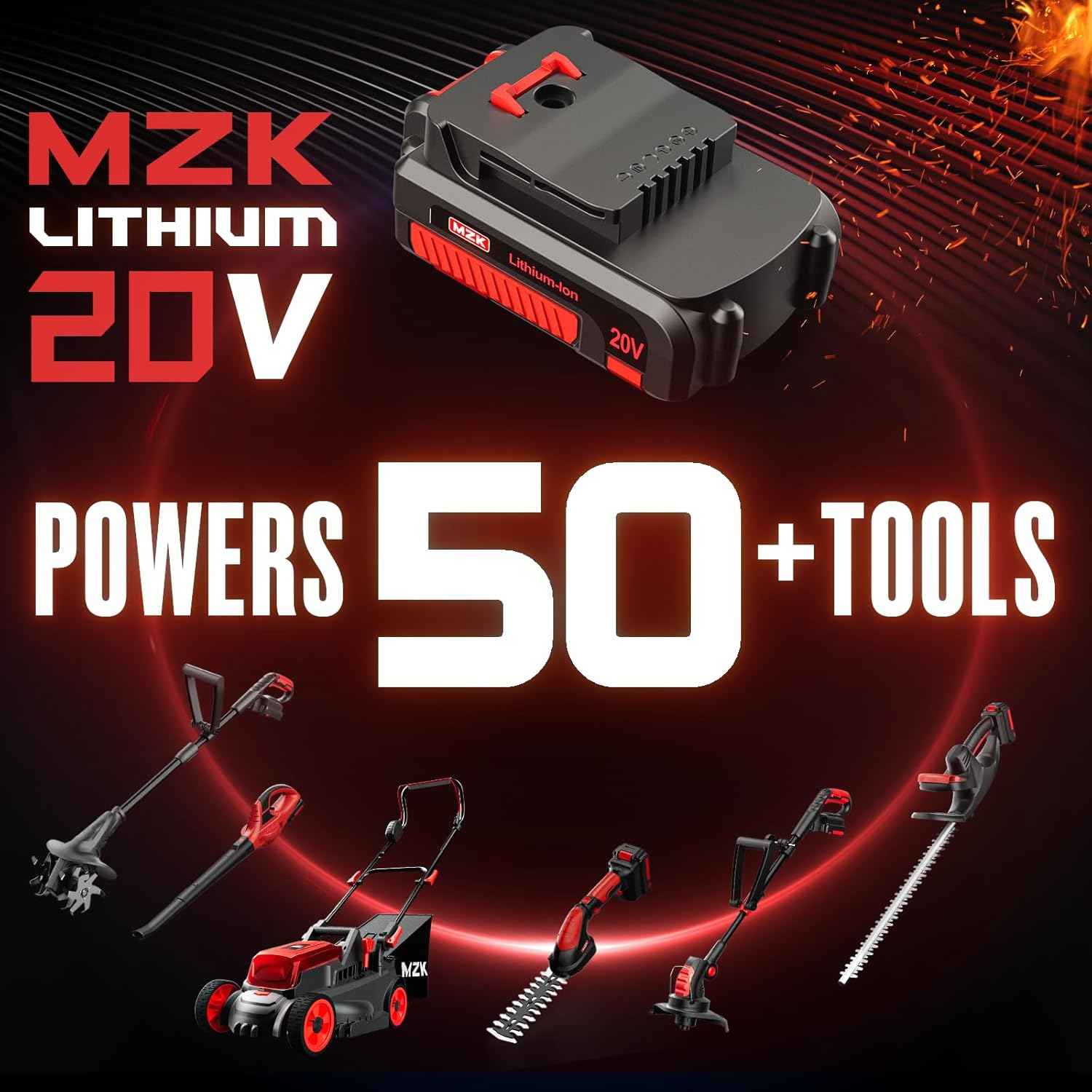 20V 4Ah MZK Lithium-Ion Battery Pack for Power Tools - High Capacity & Durable