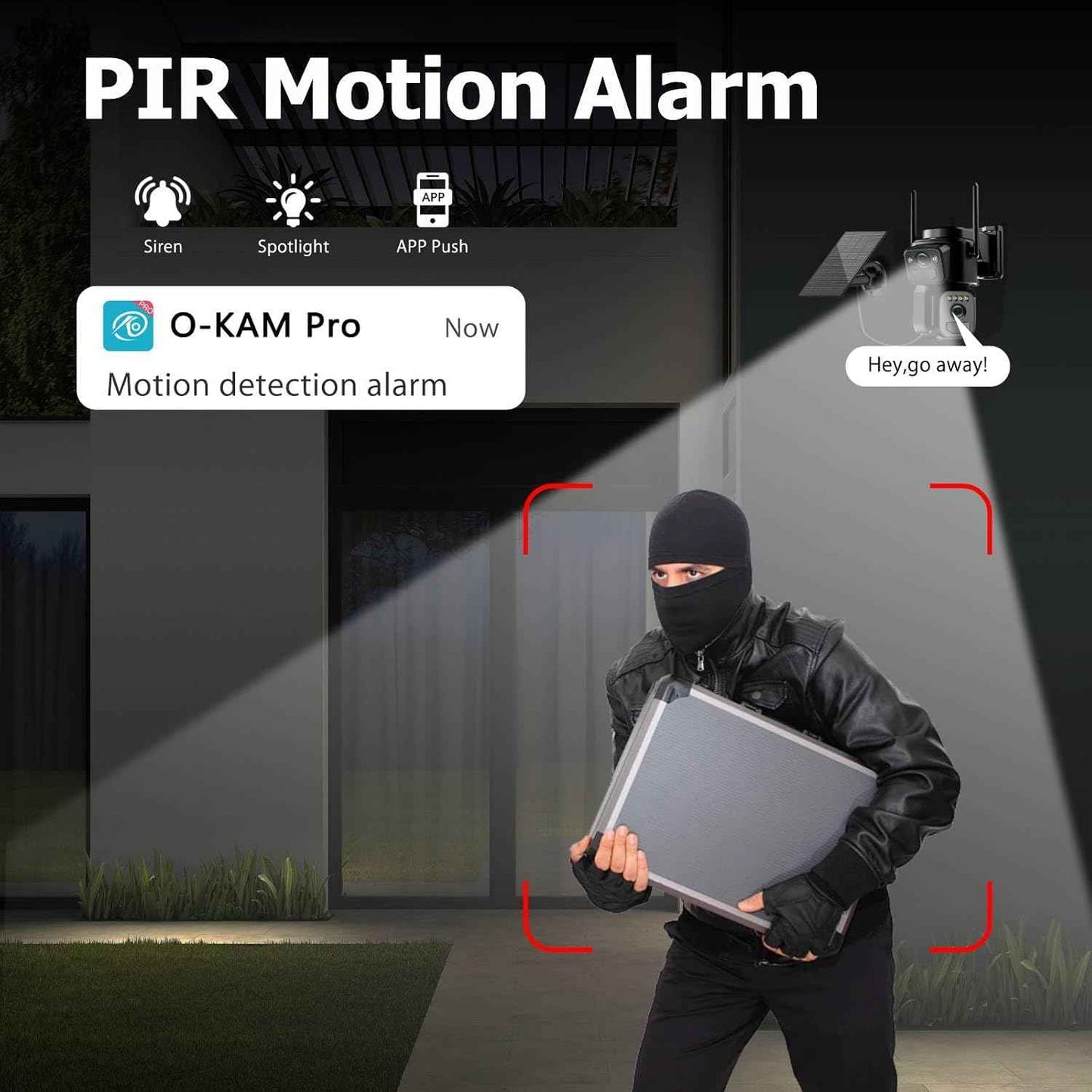 Uniter 6MP Dual Lens Solar Security Camera - Wireless Outdoor, 5G/2.4G WiFi, Night Vision, Motion Detection, 2-Way Audio