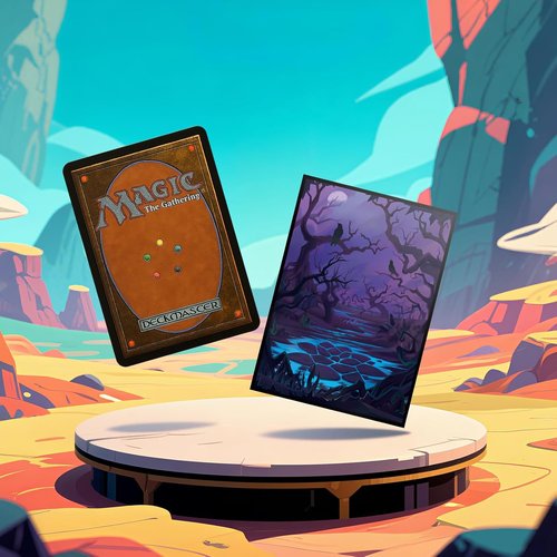 **MTG Card Sleeves - Ultra Clear Front & Matte Finish Back - 100 Count Standard Size TCG Sleeves**