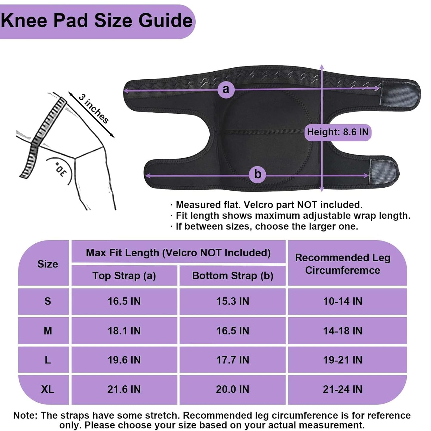 Skiennix Women’s Knee Pads - Soft Inner Liner & Adjustable Fit for Cleaning, Gardening | Pink, Size L (1 Pair)