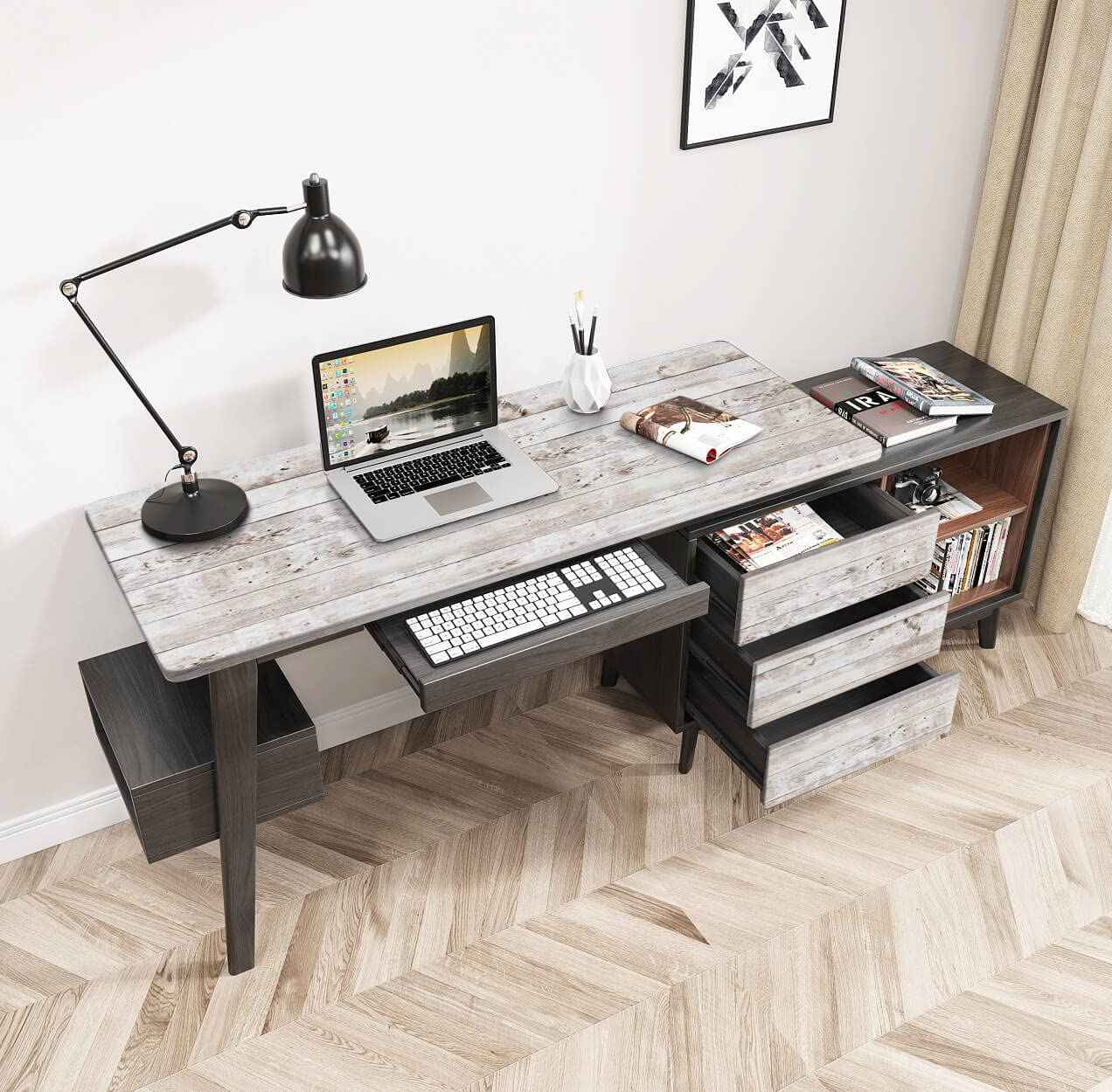 Heroad Contact Paper Peel and Stick Wallpaper Wood Grain Contact Paper for Cabinets Countertop Waterproof Removable Wallpaper Self Adhesive Decorative Shiplap Papel Tapiz para Pared 11.8''x276''