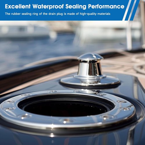Boat Drain Plug - T-Handle Compression Seal for Marine Use | 5/8 Inch Rubber Drain Plug