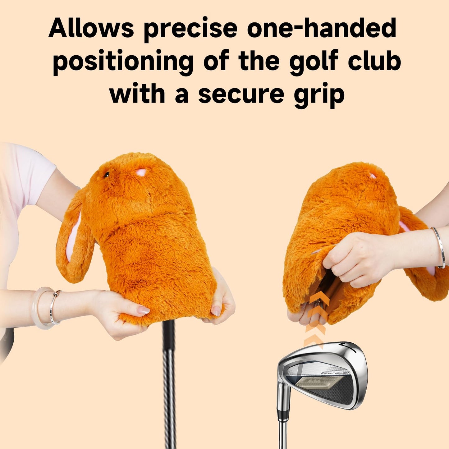 Funny Rabbit Golf Club Covers Animal Golf Club Head Covers Plush Driver Headcover Fits 460cc Driver Golf Accessories