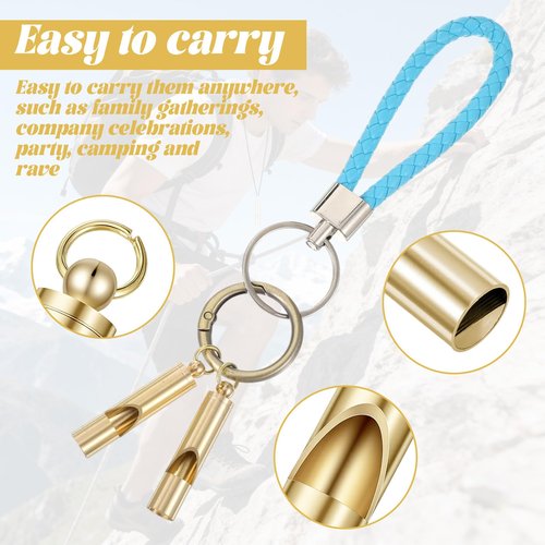 Yuanan 50 PCS Brass Safety Whistle, Emergency Whistle Survival Loud Whistles for Adults Portable Emergency Whistles for Kayak Accessories, Teachers, Dog Trainers, Camping and Hiking