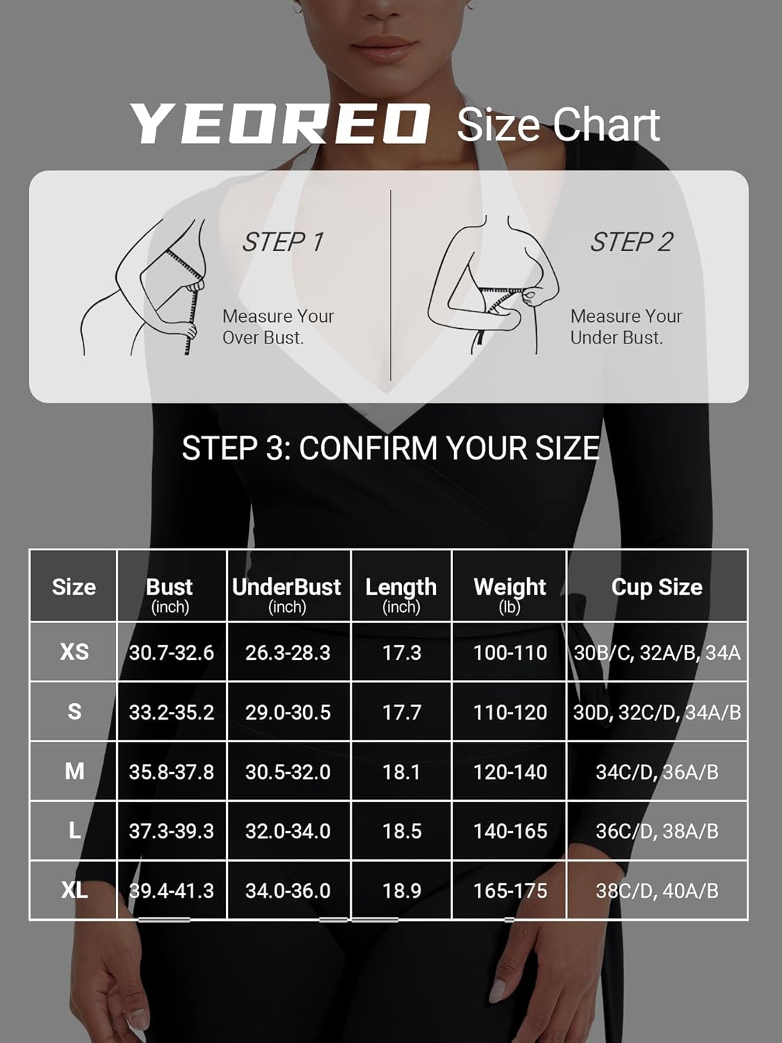 YEOREO Women's Pilates Wrap Top - Long Sleeve V-Neck Cropped Yoga Shirt in Michelie Y2K Style