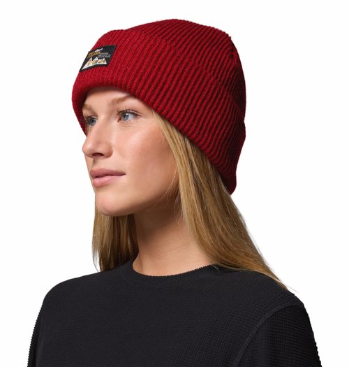 Columbia Unisex Provisions Cuffed Beanie, Red Dahlia/Heritage High Cascades, One Size