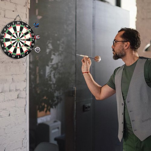MaxMau 18-Piece Steel Tip Darts Set - Durable Metal Points with PVC Flights for Ultimate Precision
