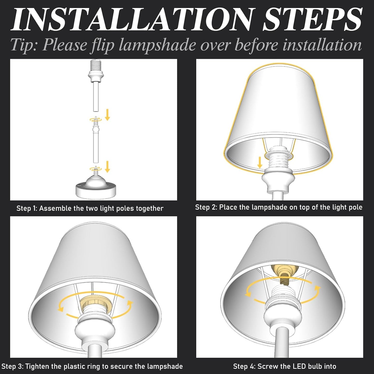 Rechargeable Cordless Table Lamps - 2 Pack, Stepless Dimming LED Desk Light for Bedroom & Cafe