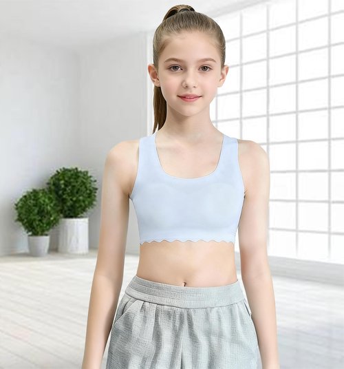 Demifill Girls Seamless Sport Bras&Panties Sets for Teens Girls Training Bras with Panties Sets 12-14 Years Mixed Color