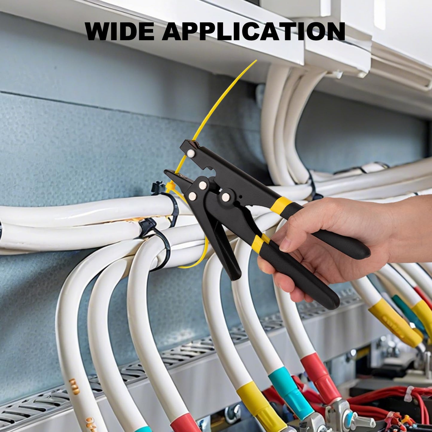 JIOUXIP Zip Tie Tool, Tensioning and Cutting Tool for Fastening and Cutting Plastic or Nylon Cable Tie, Cable Tie Gun for Cable Management, Zip Tie Tightener with Ergonomic and Portable Design