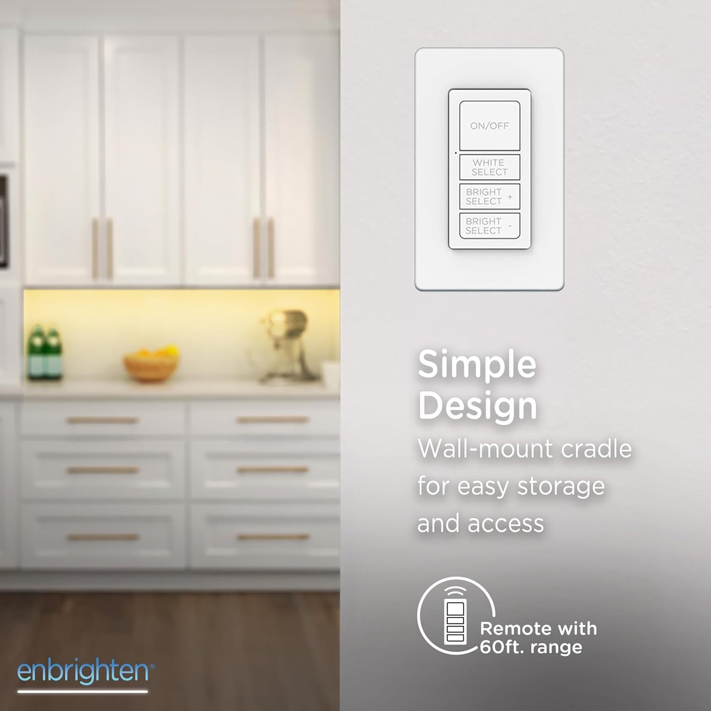Enbrighten 24-Inch Dimmable Under Cabinet Lights - 1560 Lumens, 5 White Settings, Linkable Kitchen Lighting