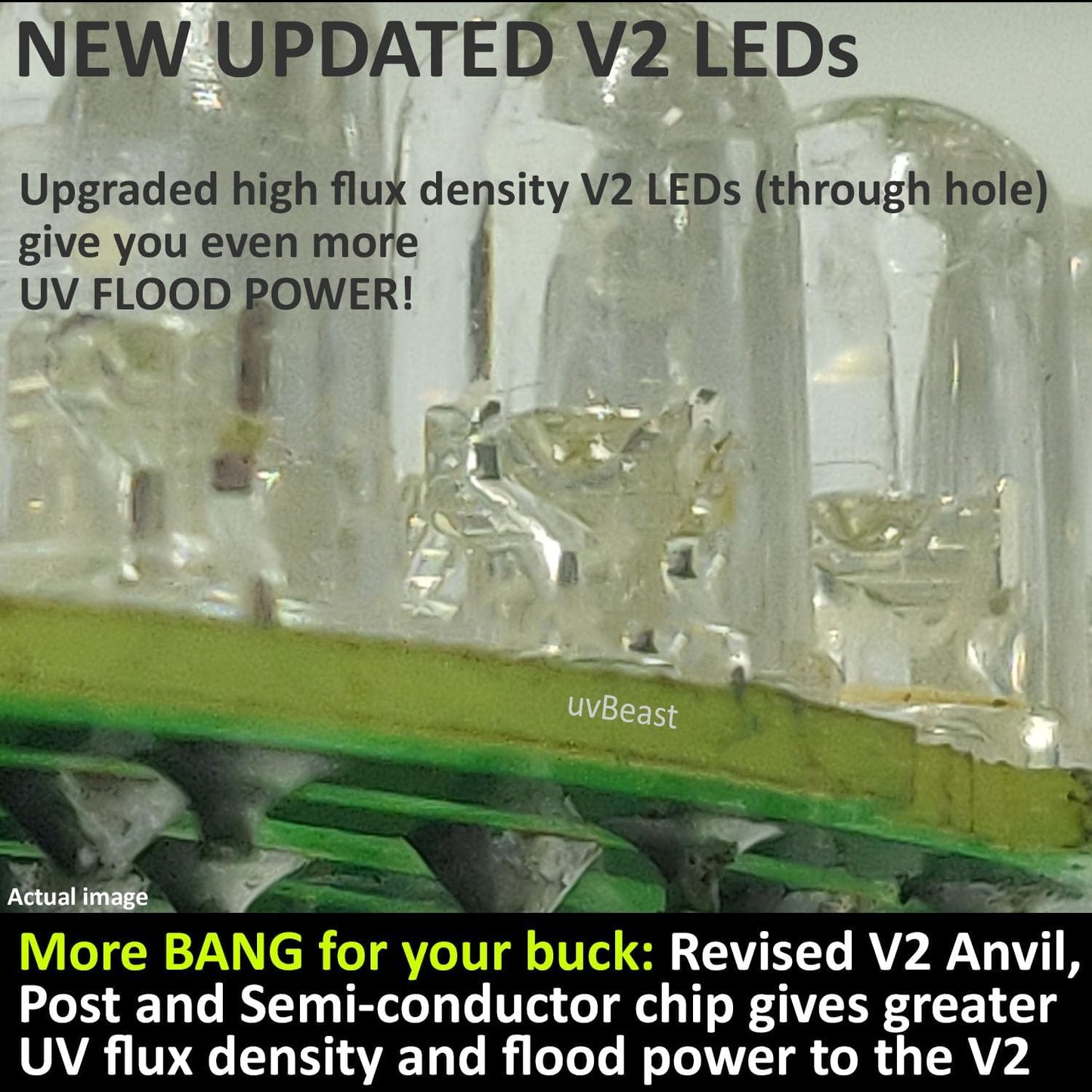 High-Definition UV Flashlight - uvBeast V2 Black Light with Flood Effect 385-395nm for Home & Commercial Use