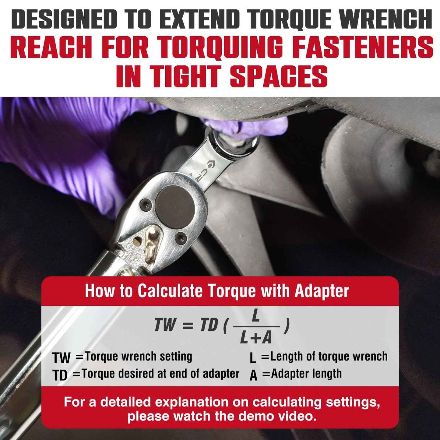 CROM Torque Adapter Extension Set - 12-Point Box End Torque Wrench Adapter with EVA Foam Tray, Made from Corrosion-Resistant CR-V Steel and Chrome Finish (Metric 10-Piece)